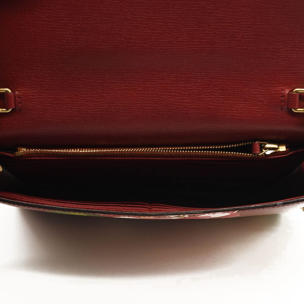 Gucci Wallet On Chain Blooms Interlocking GG Pink Red