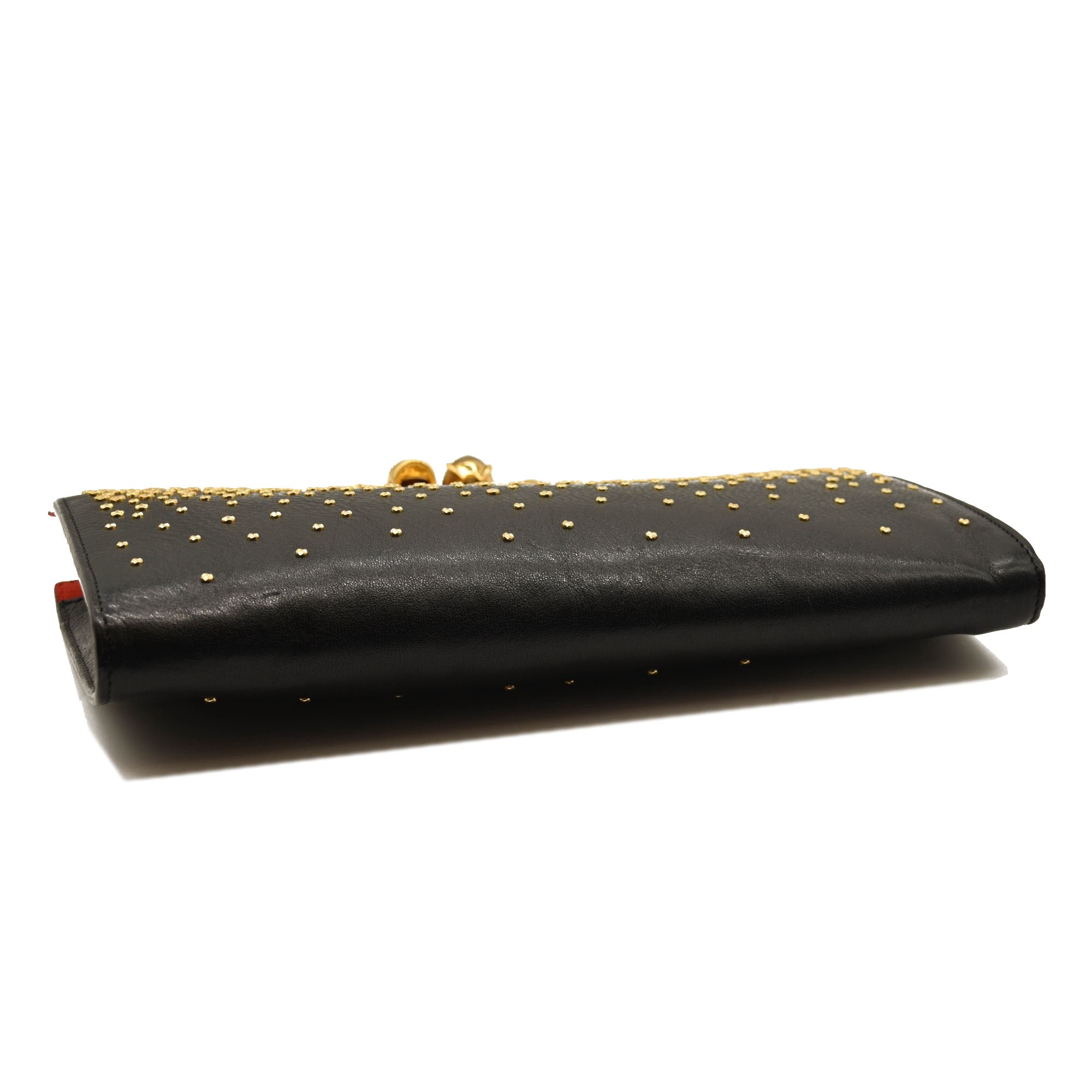 ALEXANDER MCQUEEN Skull Four-Ring Studs Flat Pouch