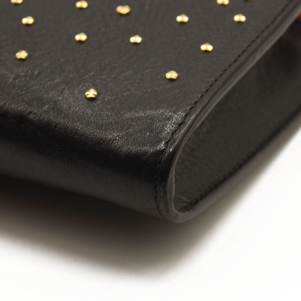 ALEXANDER MCQUEEN Skull Four-Ring Studs Flat Pouch