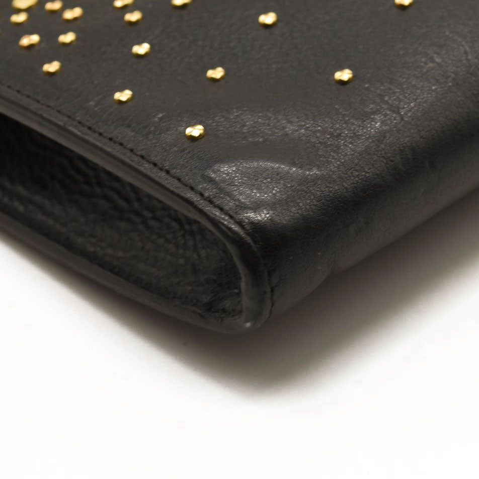 ALEXANDER MCQUEEN Skull Four-Ring Studs Flat Pouch