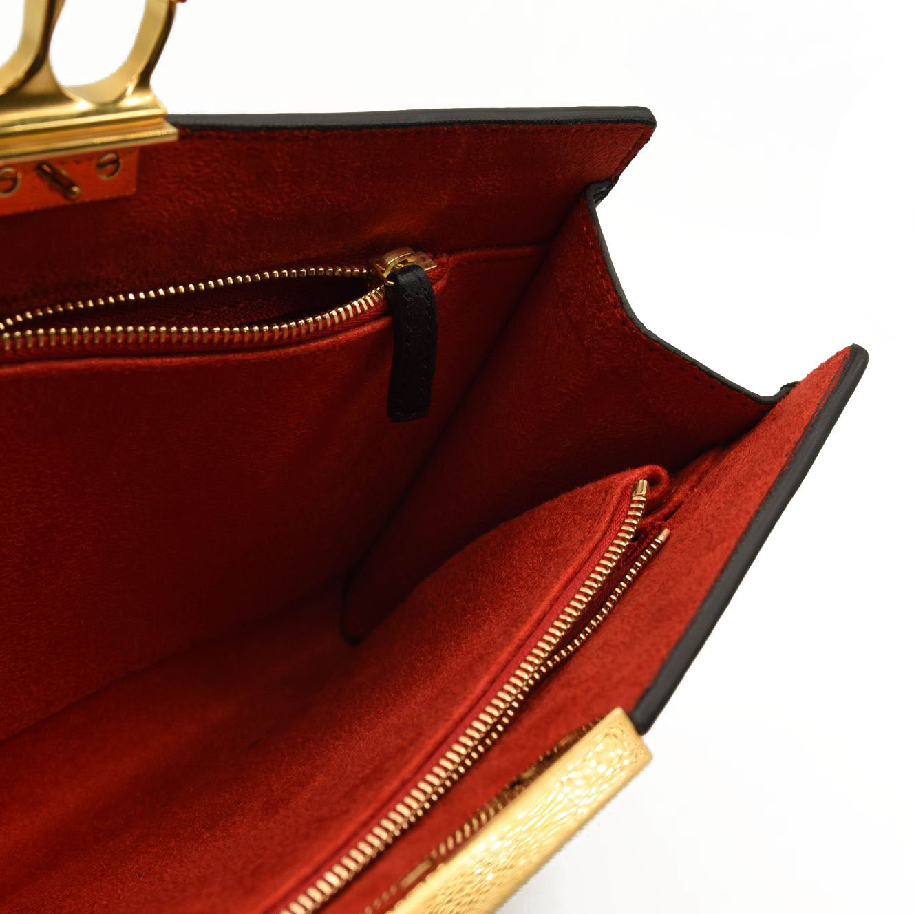 ALEXANDER MCQUEEN Skull Four-Ring Studs Flat Pouch