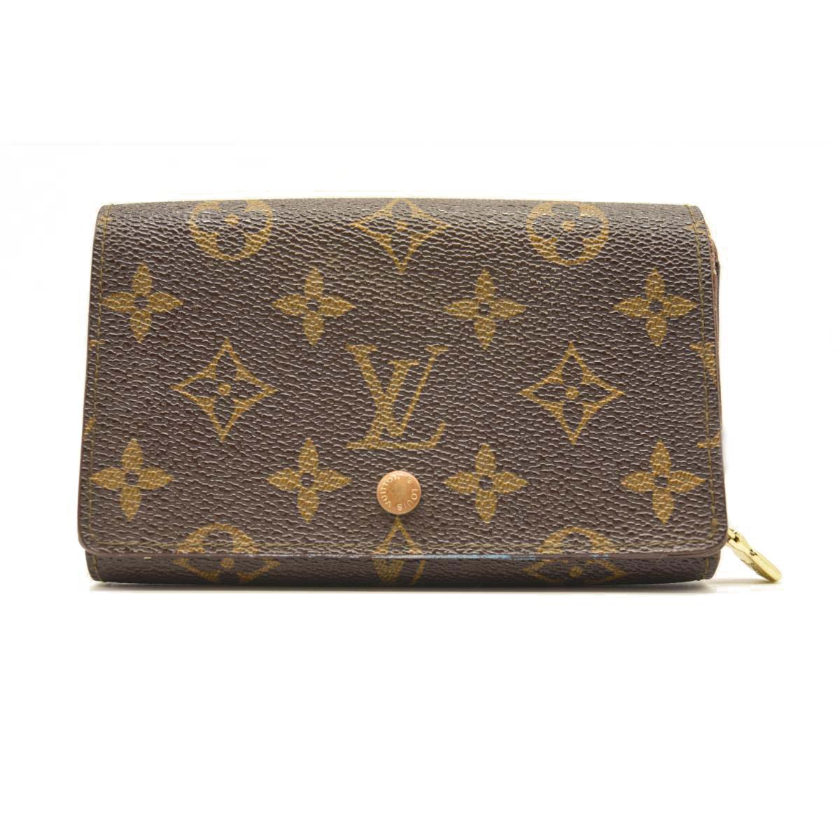 USED Louis Vuitton Monogram Porte-Monnaie Tresor Wallet