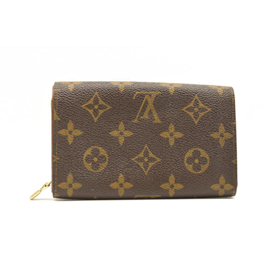 USED Louis Vuitton Monogram Porte-Monnaie Tresor Wallet