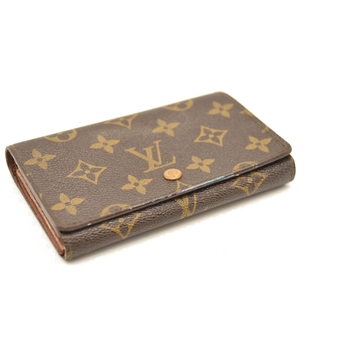 USED Louis Vuitton Monogram Porte-Monnaie Tresor Wallet