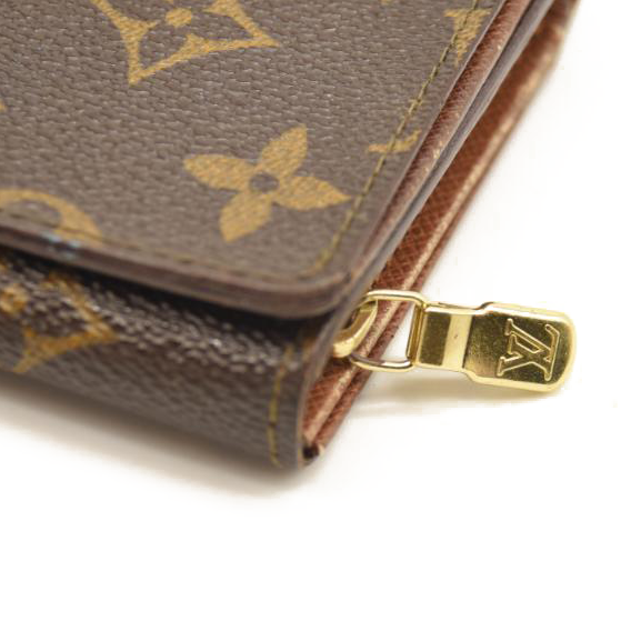 USED Louis Vuitton Monogram Porte-Monnaie Tresor Wallet