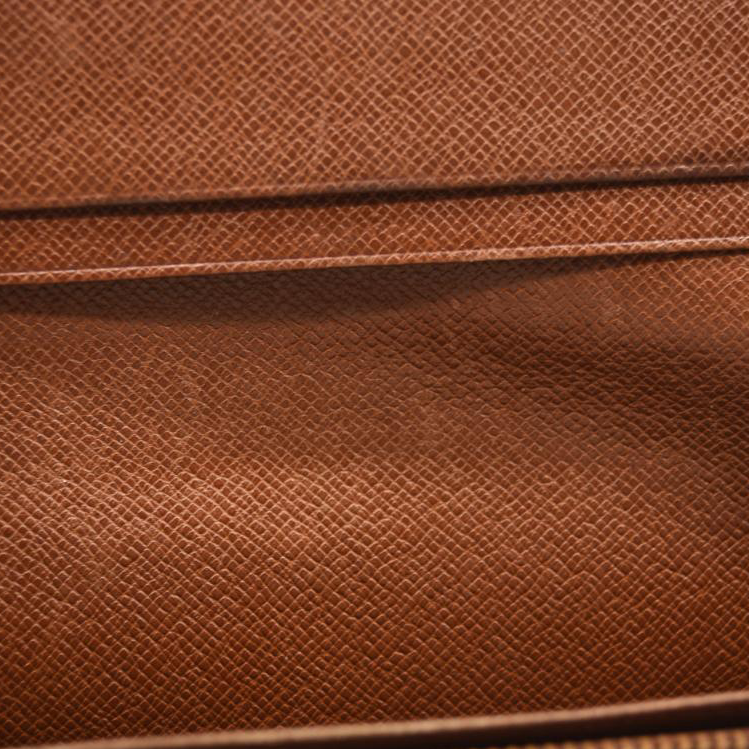 USED Louis Vuitton Monogram Porte-Monnaie Tresor Wallet