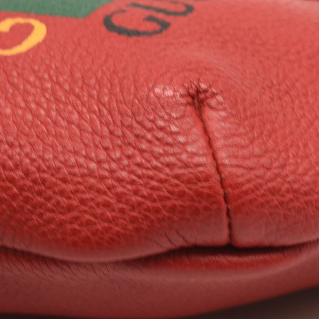 Gucci Grained Calfskin Small Logo Belt Bag Hibiscus Red