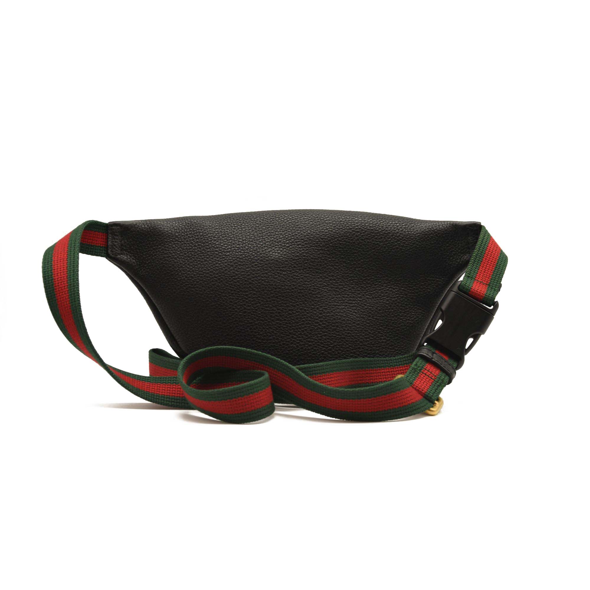 Gucci Grained Calfskin Small Logo Belt Bag Black