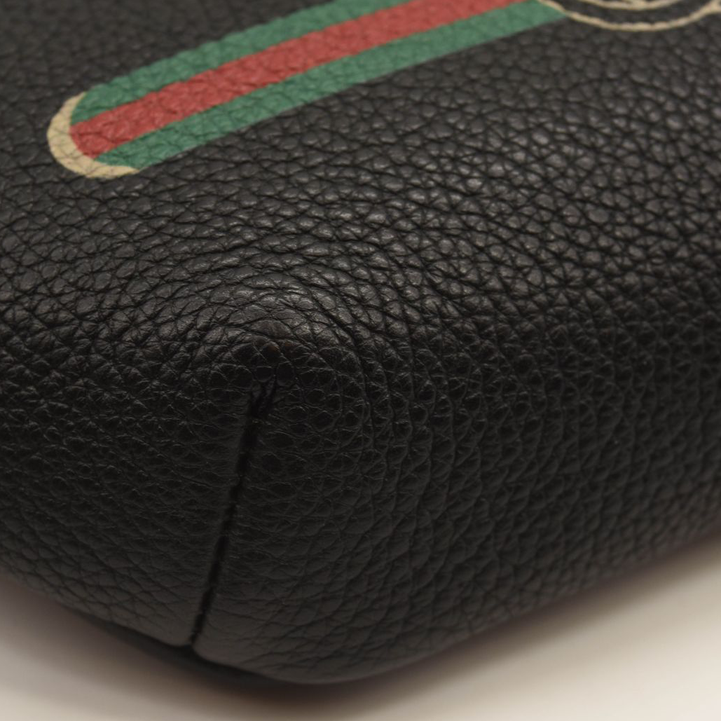 Gucci Grained Calfskin Small Logo Belt Bag Black