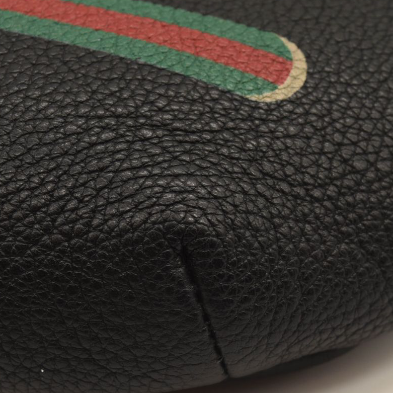 Gucci Grained Calfskin Small Logo Belt Bag Black