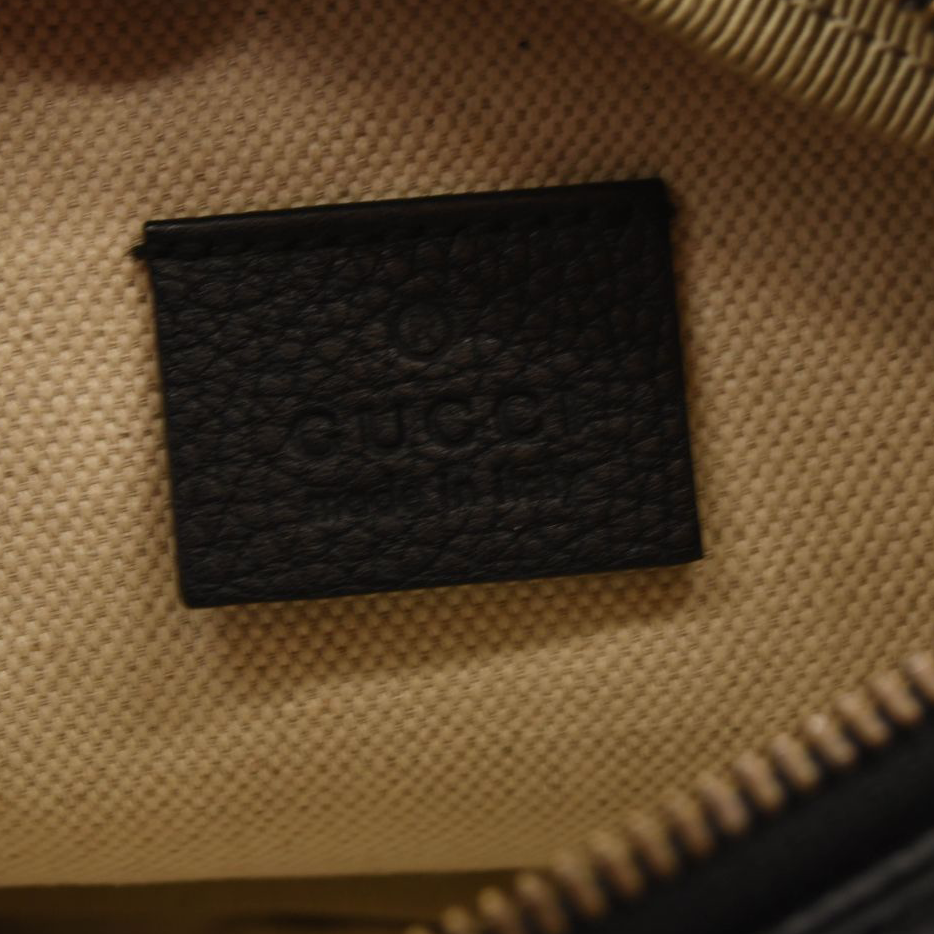 Gucci Grained Calfskin Small Logo Belt Bag Black