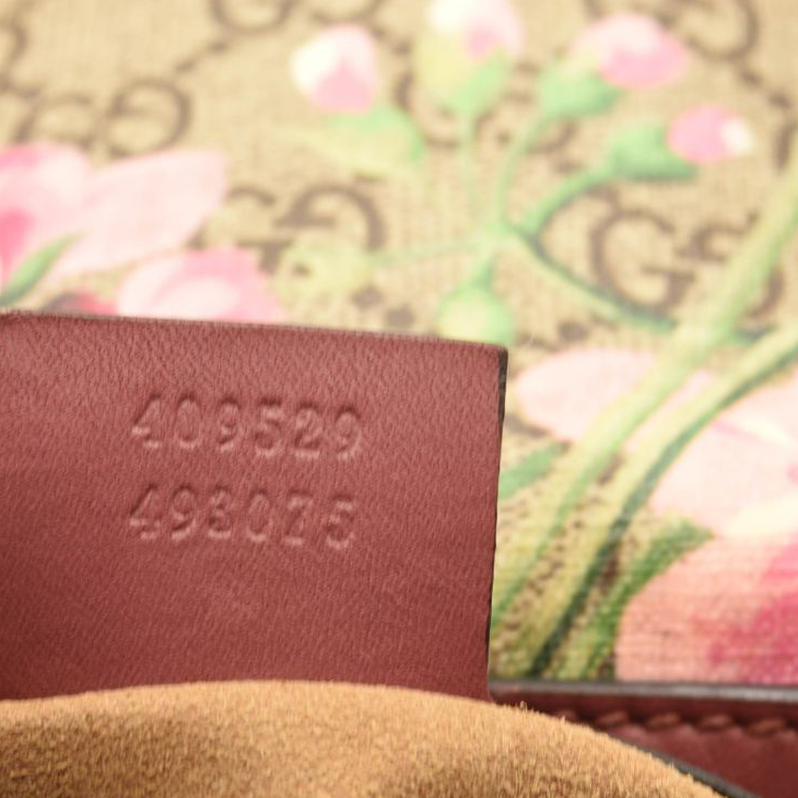 Gucci GG Supreme Monogram Blooms Small Boston Beige Multicolor Dry Rose