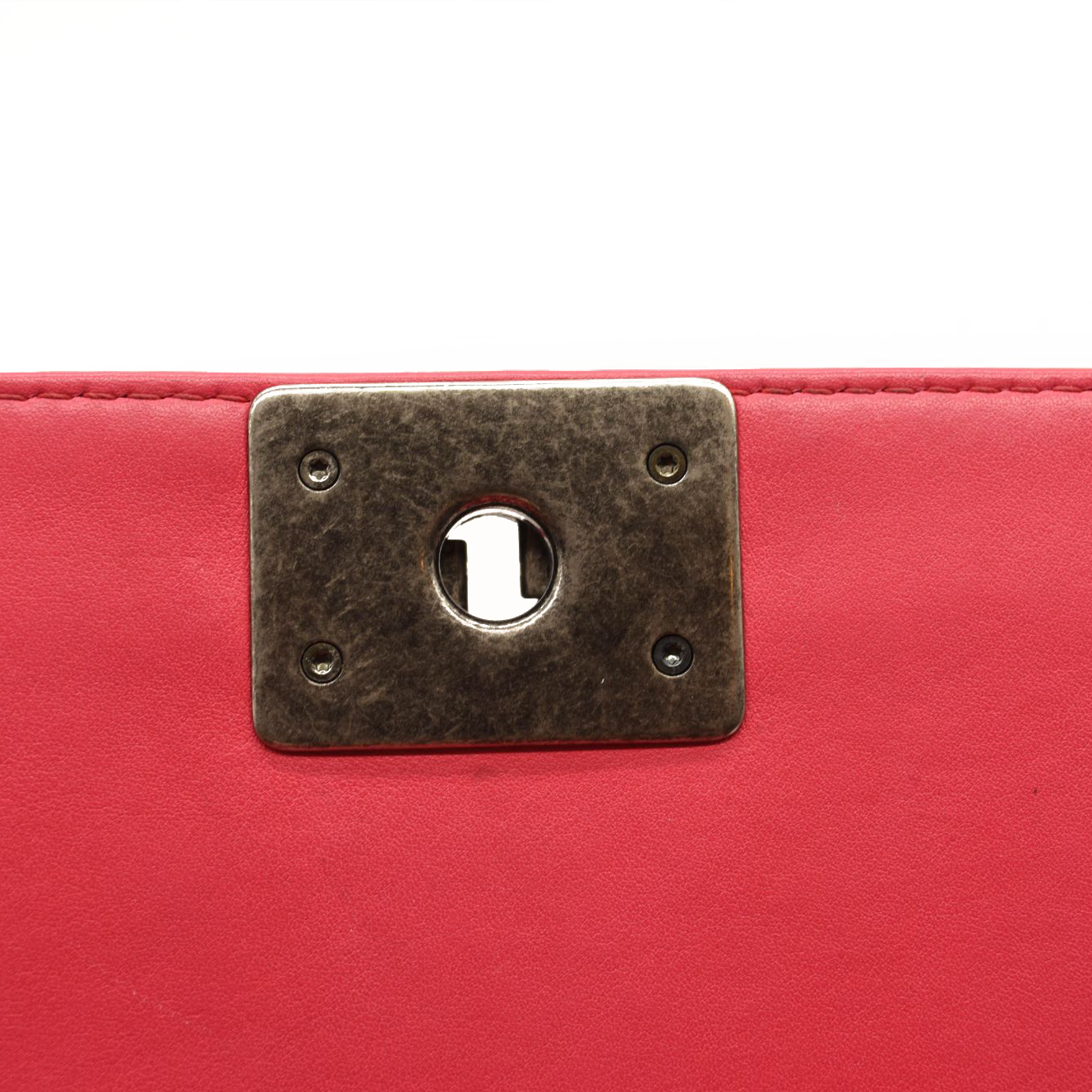 Chanel Patent Calfskin Enamel Quilted Medium Boy Flap Dark Pink