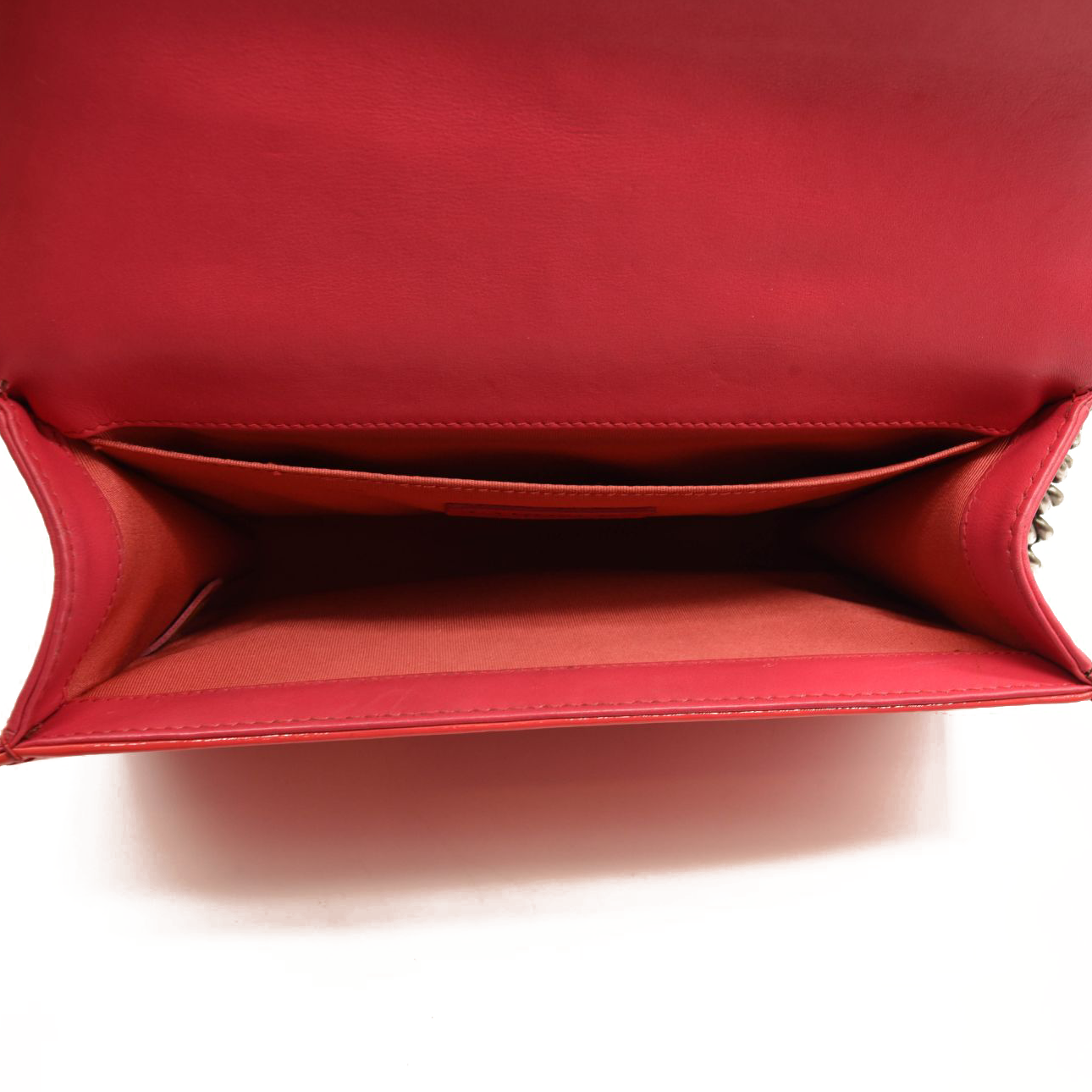 Chanel Patent Calfskin Enamel Quilted Medium Boy Flap Dark Pink