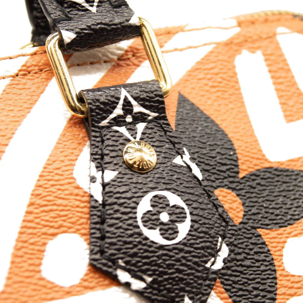 Louis Vuitton Monogram Giant Crafty Speedy Bandouliere 25 Creme Caramel