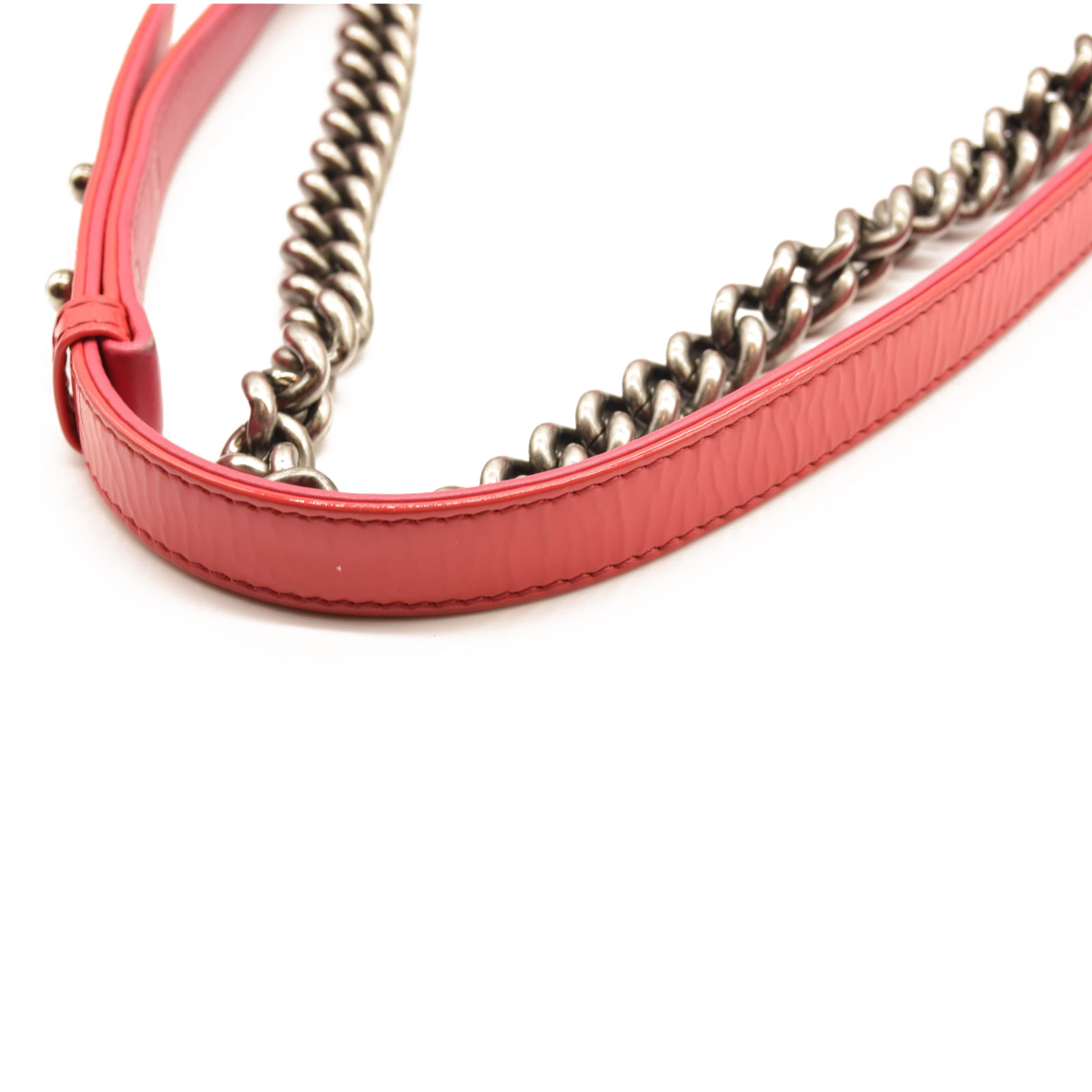 Chanel Patent Calfskin Enamel Quilted Medium Boy Flap Dark Pink