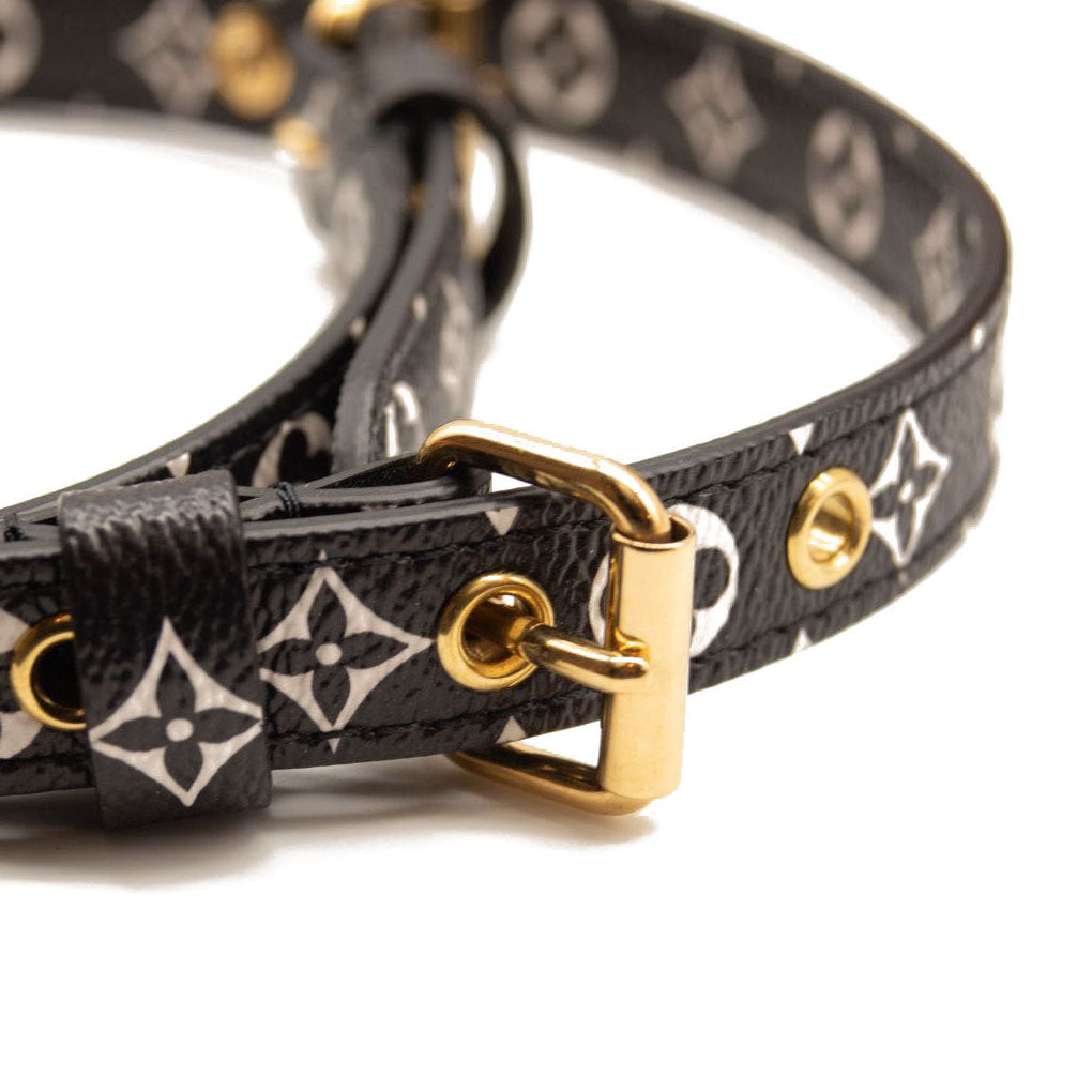 Louis Vuitton Monogram Giant Crafty Speedy Bandouliere 25 Creme Caramel