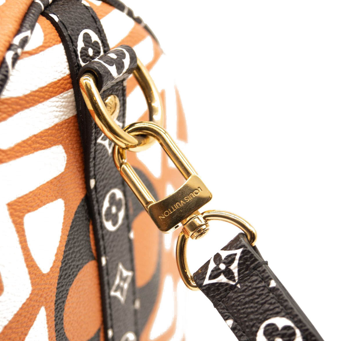 Louis Vuitton Monogram Giant Crafty Speedy Bandouliere 25 Creme Caramel