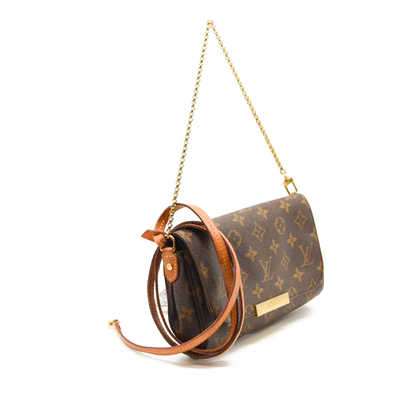 USED Louis Vuitton Favorite Pm Brown Monogram Canvas Shoulder Bag