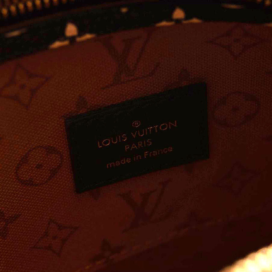 Louis Vuitton Monogram Giant Crafty Speedy Bandouliere 25 Creme Caramel