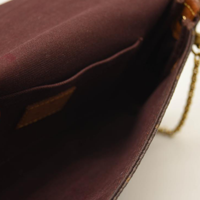 USED Louis Vuitton Favorite Pm Brown Monogram Canvas Shoulder Bag