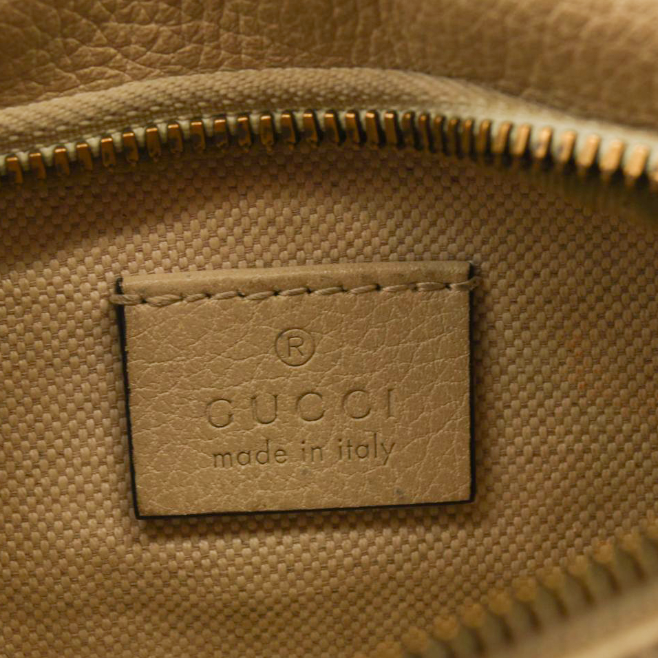 Gucci Grained Calfskin Small Logo Belt Bag White