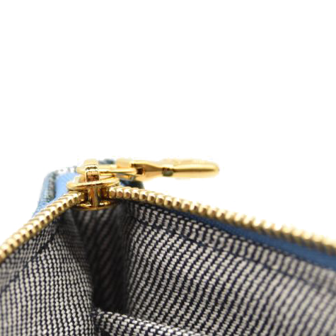 Louis Vuitton Denim Damier Monogram Patchwork Neverfull MM Pochette Blue Rouge