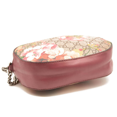 GUCCI GG Supreme Monogram Blooms Large Cosmetic Case Beige Multicolor Dry  Rose 231437
