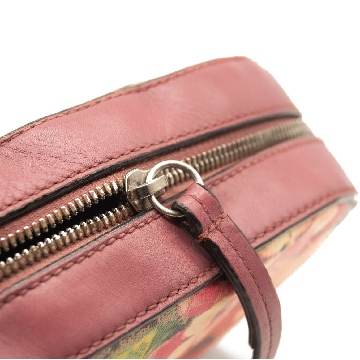 Gucci GG Supreme Monogram Blooms Mini Chain Shoulder Bag Beige Multicolor Dry Rose