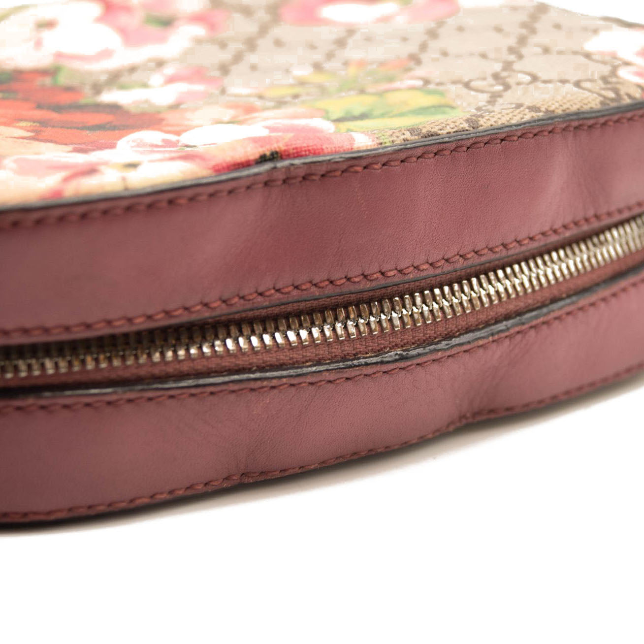 Gucci GG Supreme Monogram Blooms Mini Chain Shoulder Bag Beige Multicolor Dry Rose