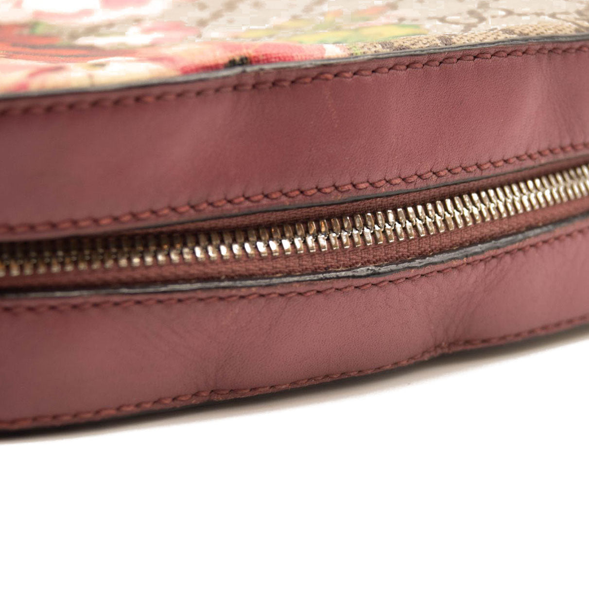 Gucci GG Supreme Monogram Blooms Mini Chain Shoulder Bag Beige Multicolor Dry Rose