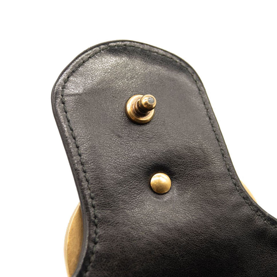 Gucci Calfskin Matelasse Medium GG Marmont Shoulder Bag Black