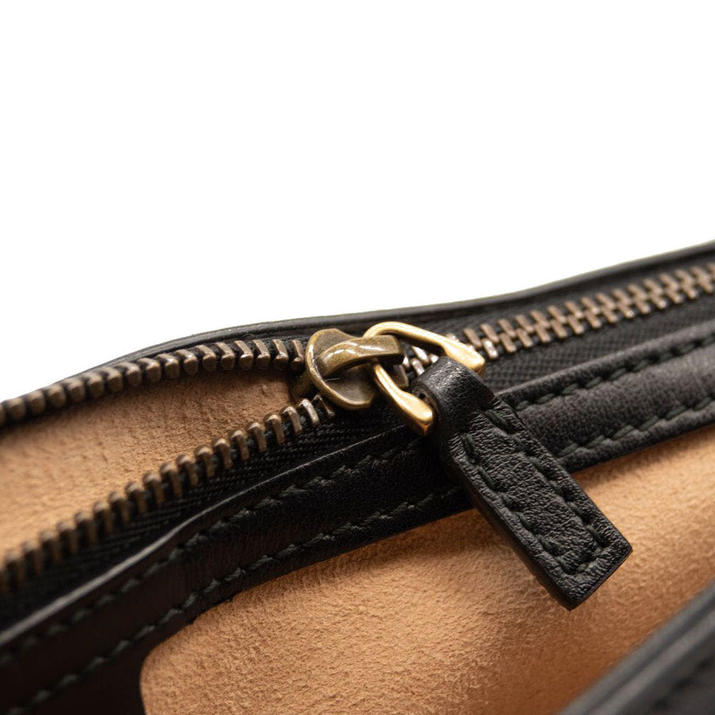 Gucci Calfskin Matelasse Medium GG Marmont Shoulder Bag Black