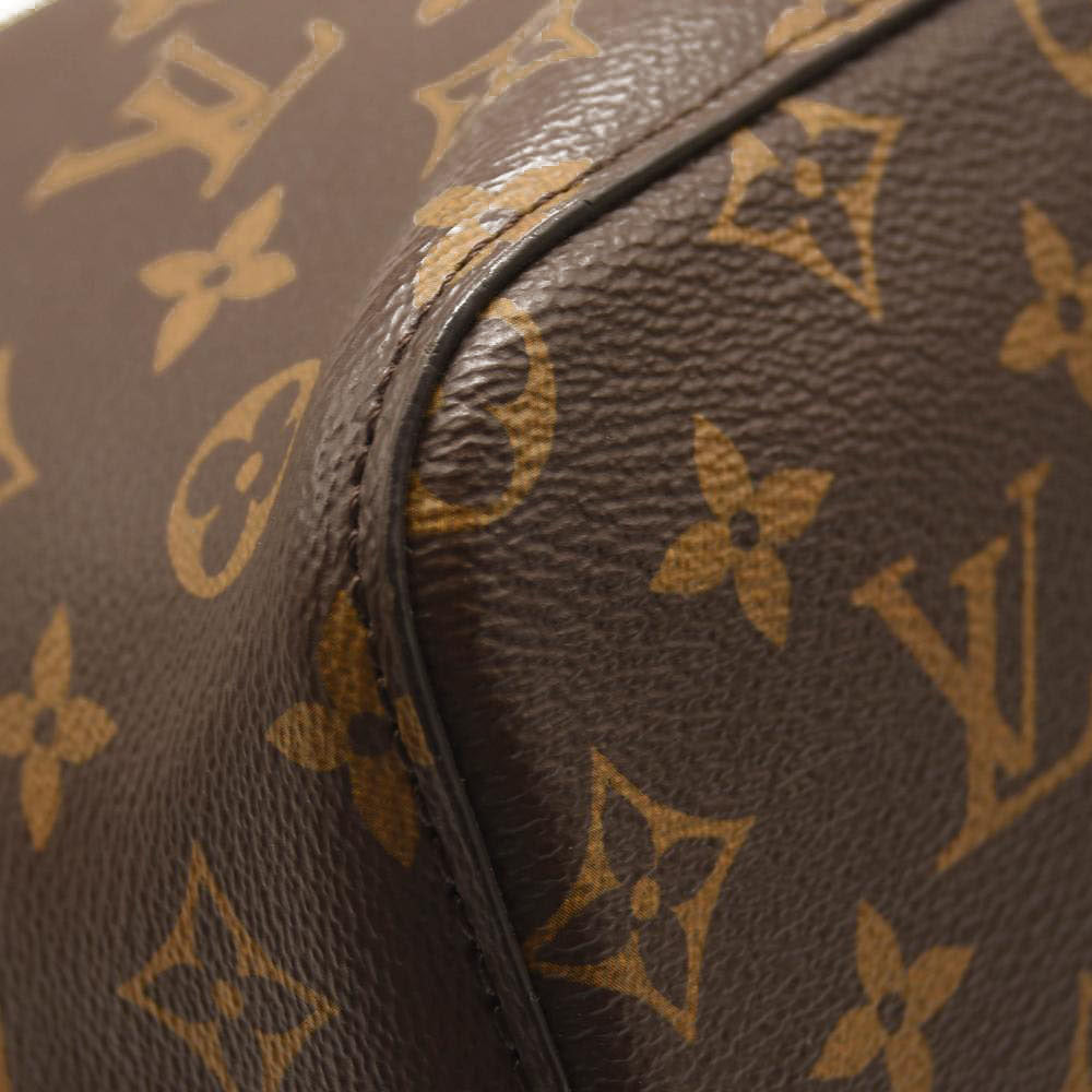 Used Louis Vuitton Neonoe Mm Rose Poudre Brown Monogram Canvas Shoulder Bag