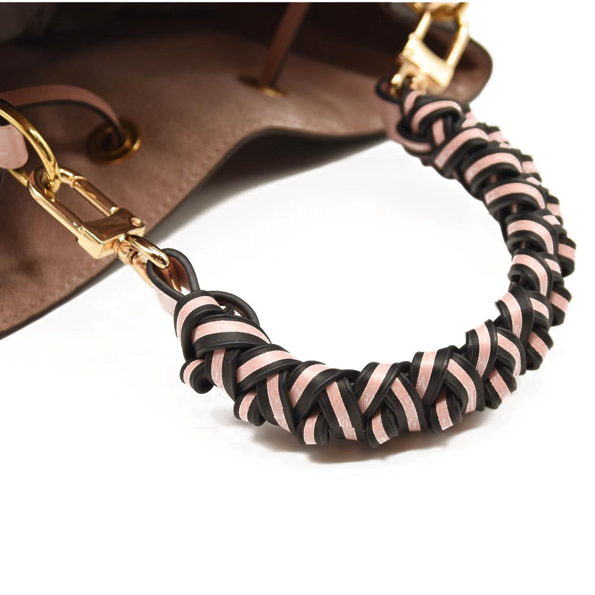 Used Louis Vuitton Neonoe Mm Rose Poudre Brown Monogram Canvas Shoulder Bag