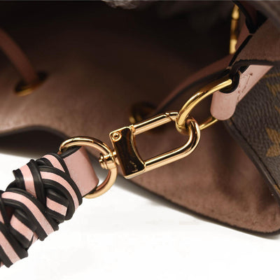 Used Louis Vuitton Neonoe Mm Rose Poudre Brown Monogram Canvas Shoulder Bag