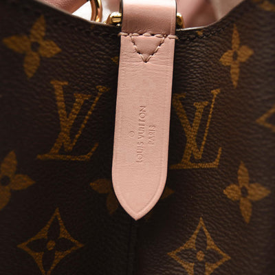 Used Louis Vuitton Neonoe Mm Rose Poudre Brown Monogram Canvas Shoulder Bag