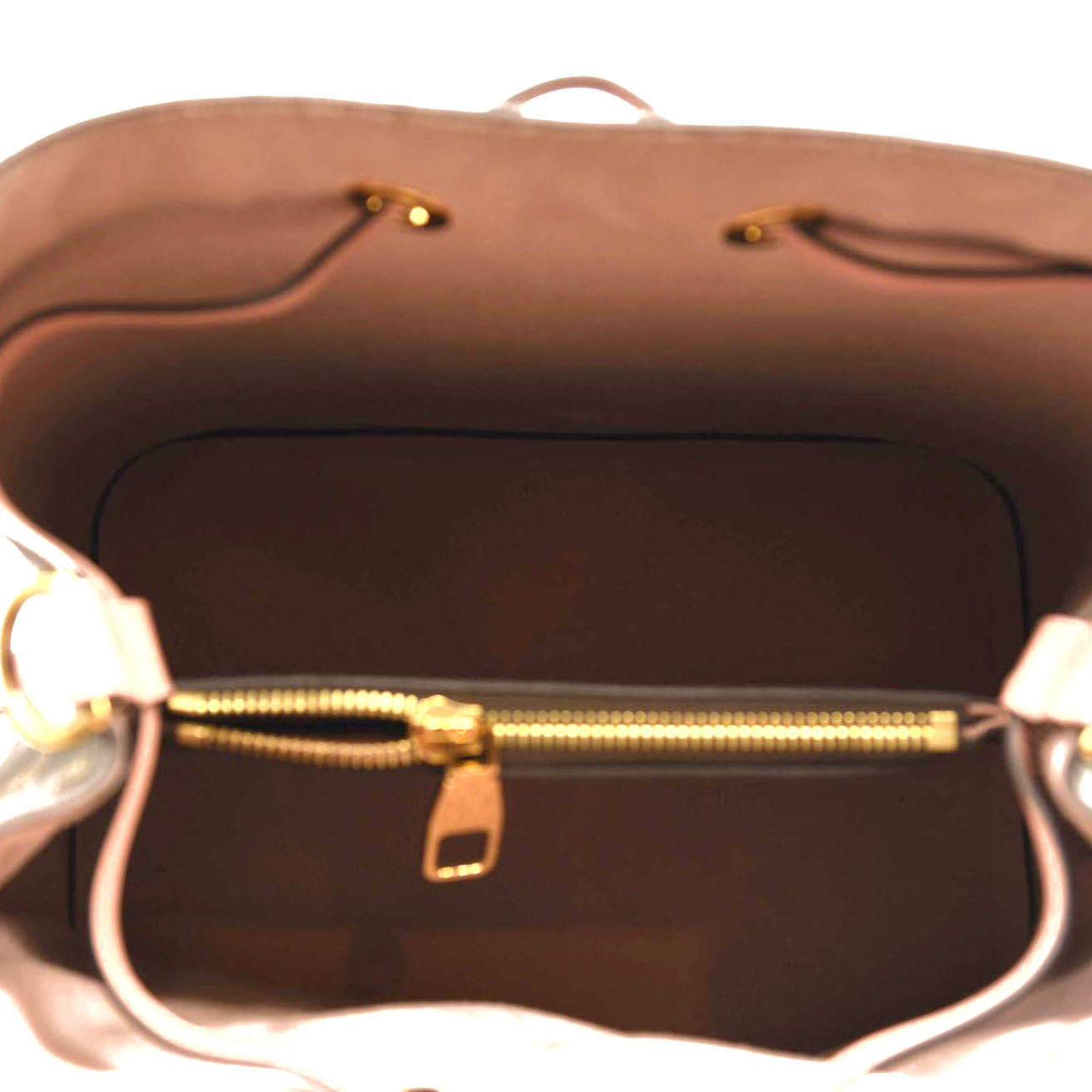 Used Louis Vuitton Neonoe Mm Rose Poudre Brown Monogram Canvas Shoulder Bag