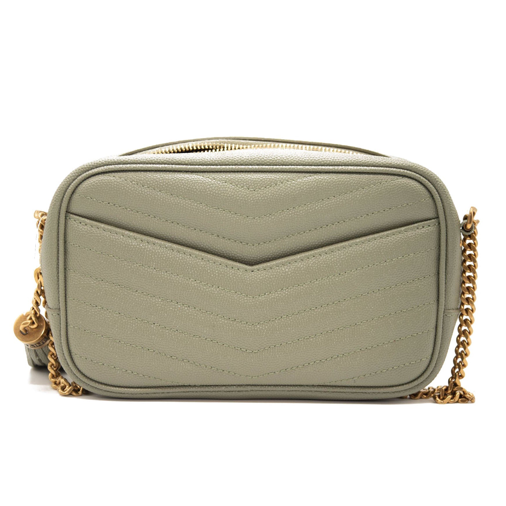 NEW Saint Laurent Mini Lou Camera Bag Light Sage YSL