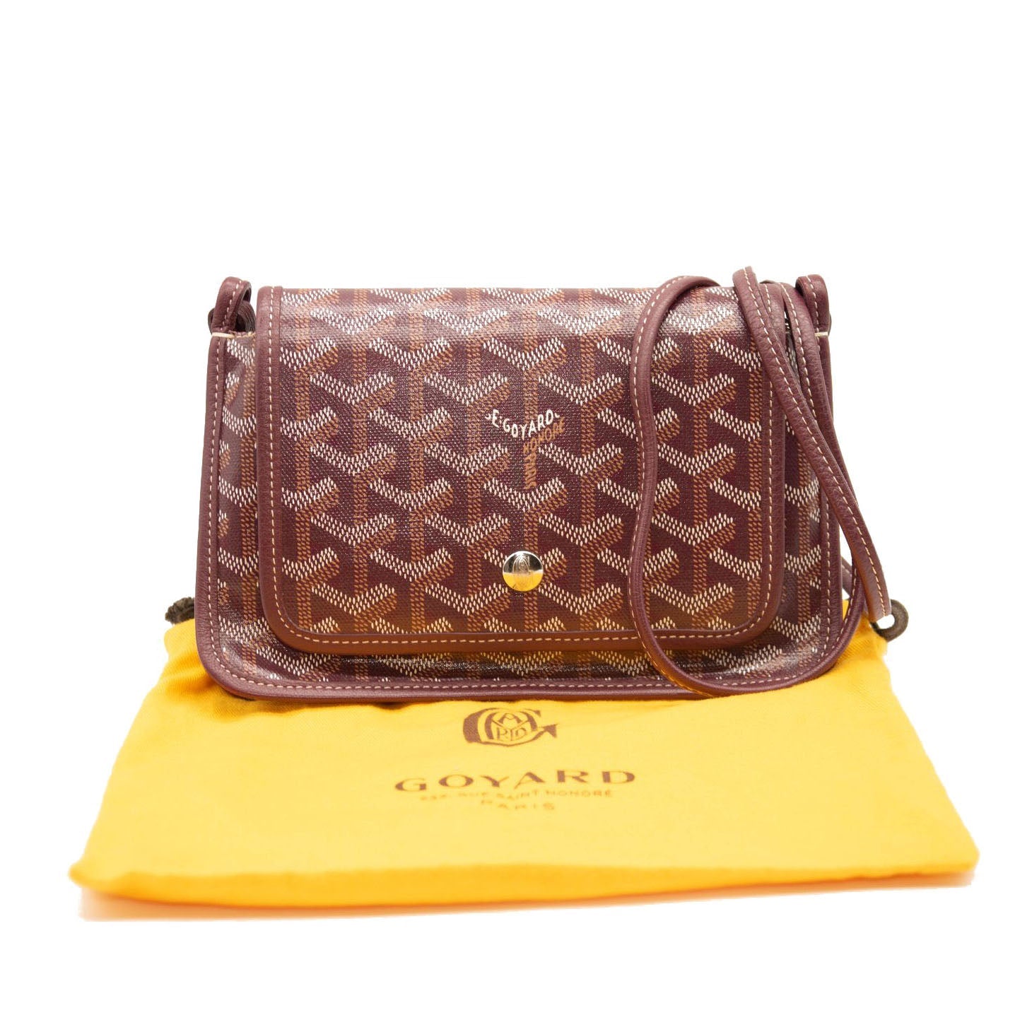 Goyard Goyardine Plumet Wallet Clutch Burgundy