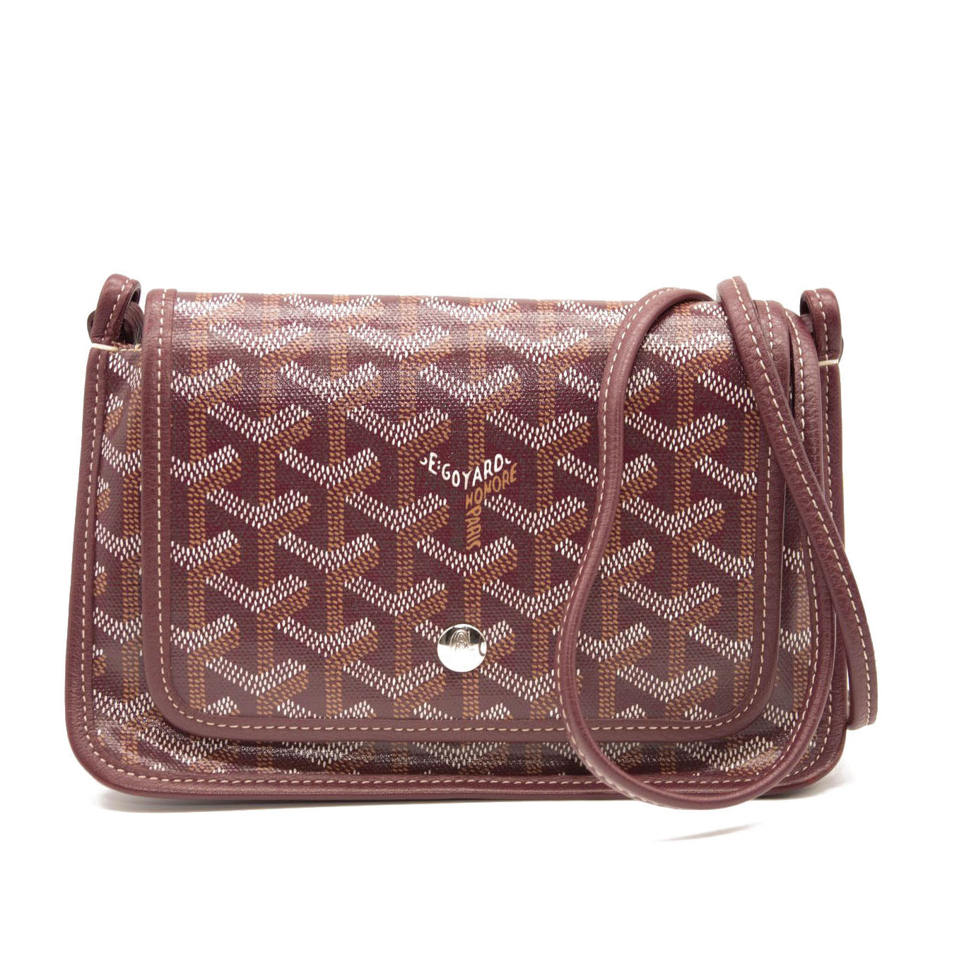 Goyard Goyardine Plumet Wallet Clutch Burgundy