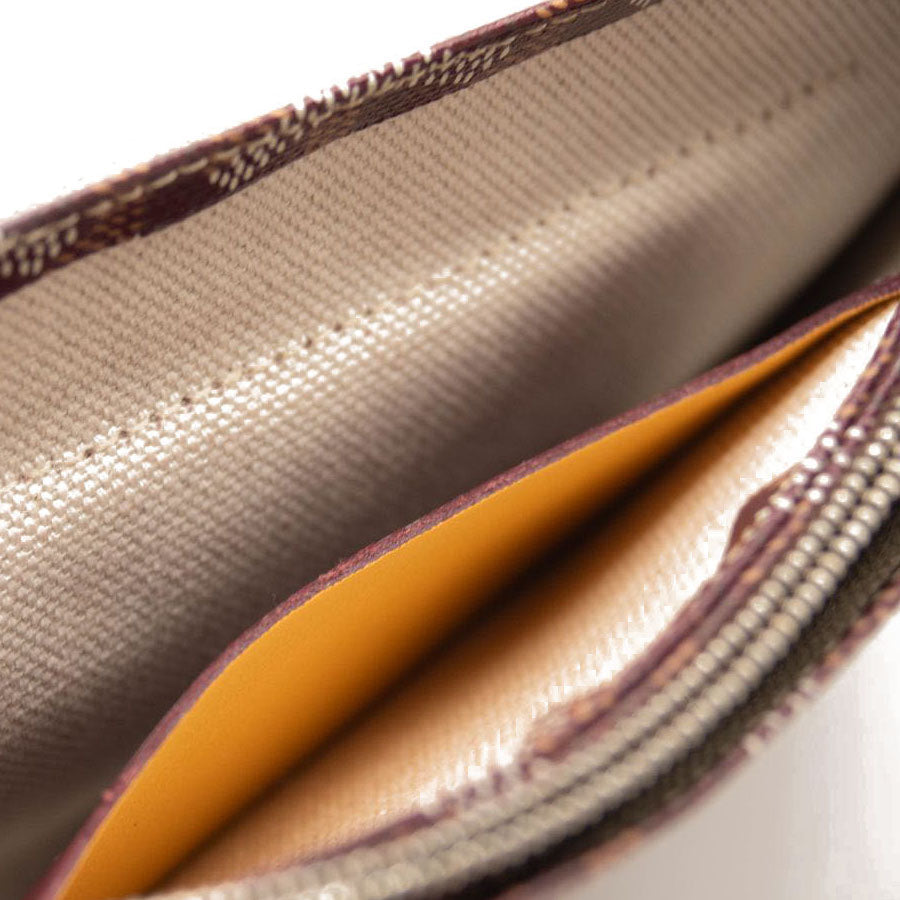 Goyard Goyardine Plumet Wallet Clutch Burgundy