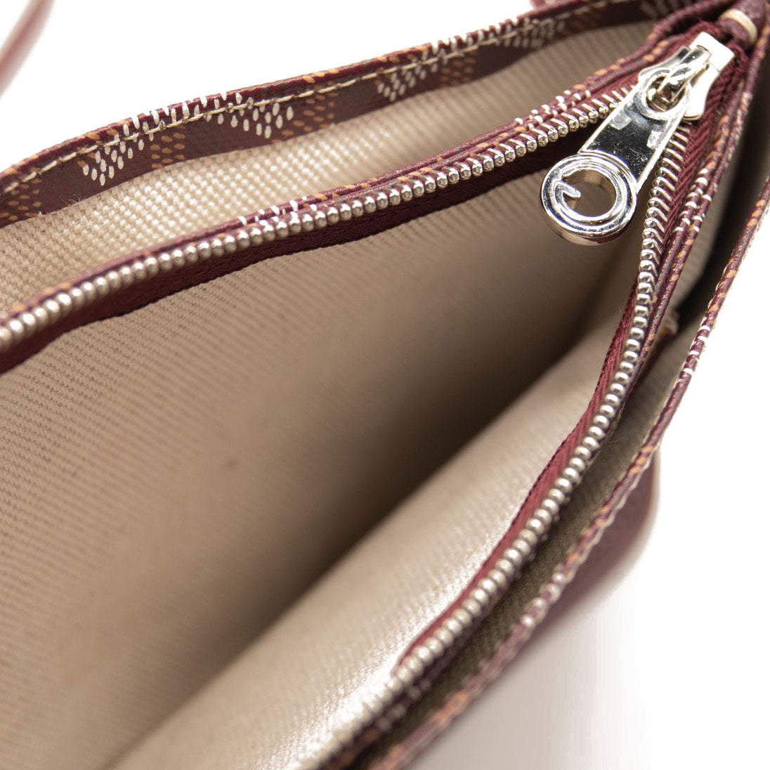 Goyard Goyardine Plumet Wallet Clutch Burgundy