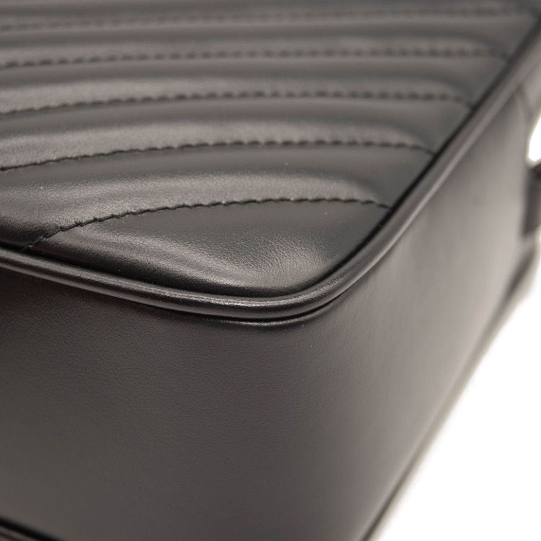 NEW SAINT LAURENT Calfskin Matelasse Monogram Monochrome Lou Camera Bag Black Noir