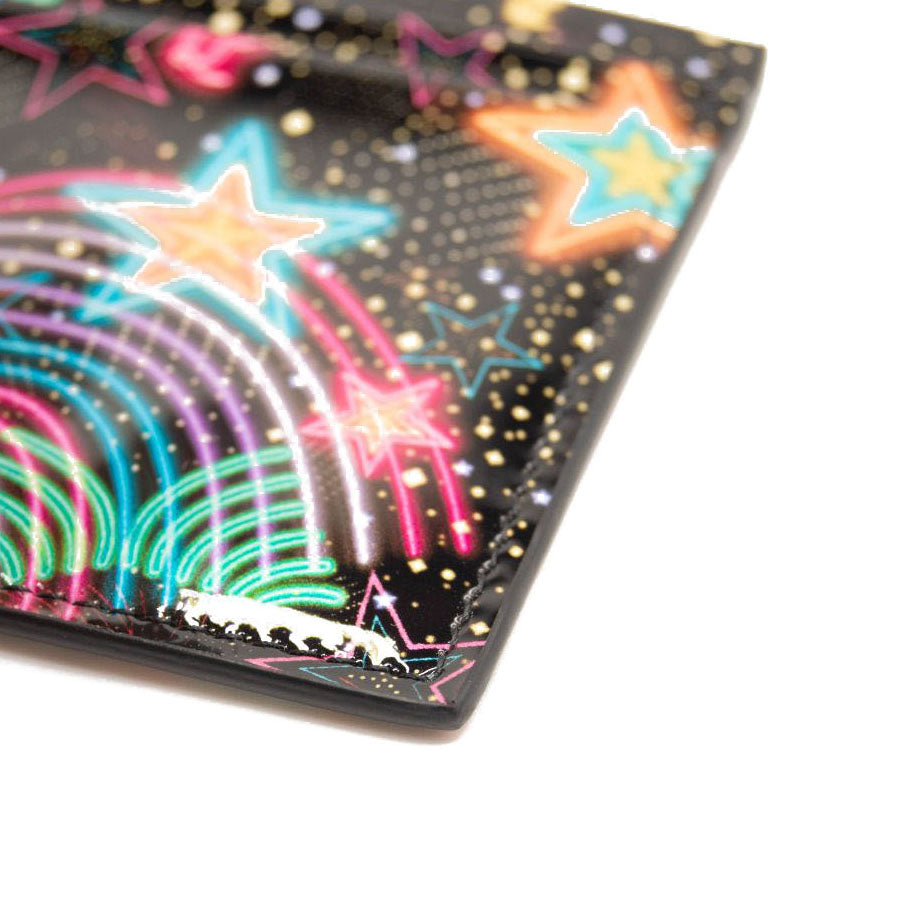 NEW Christian Louboutin Kios Starlight Print Patent Leather Card Holder