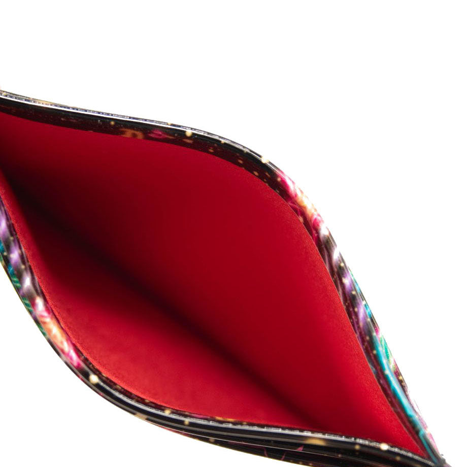 NEW Christian Louboutin Kios Starlight Print Patent Leather Card Holder