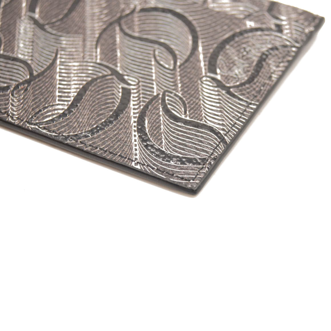 NEW Christian Louboutin Kios CL Print Card Case Black