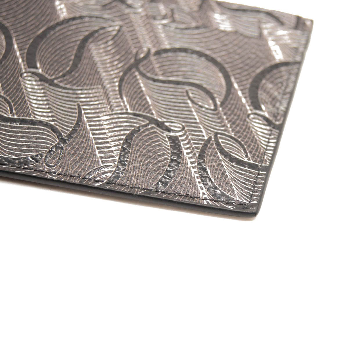 NEW Christian Louboutin Kios CL Print Card Case Black