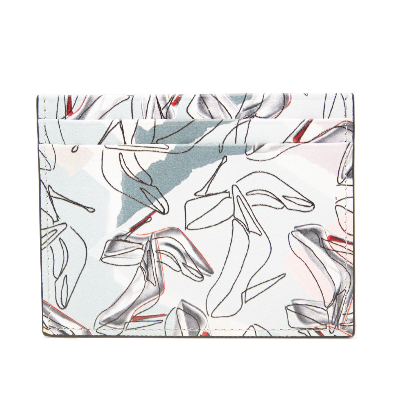 NEW Christian Louboutin Kios Leather Card Case