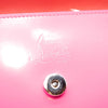 NEW Christian Louboutin Loubi54 Leather Wallet on a Chain Fluo Pink